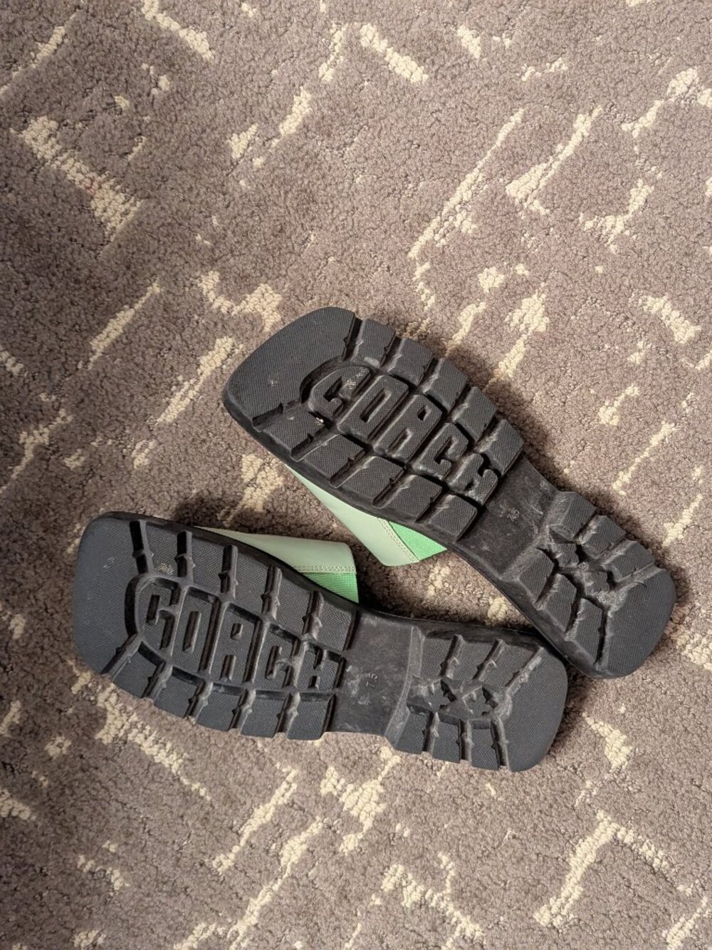 Coach Mint Green Slides Size 7 - Picture 2 of 4